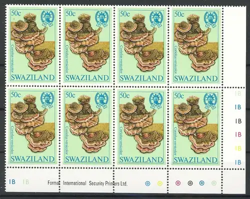 Swaziland Achterblock 464 postfrisch Pilze #JQ939