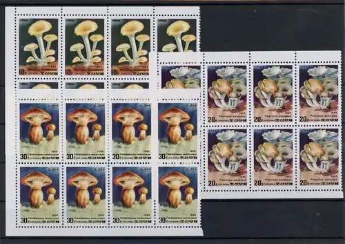 Korea Achterblock 2640-2642 postfrisch Pilze #JQ983