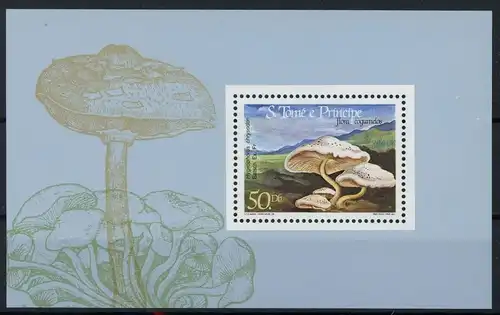 Sao Tomé Principe Block 161 postfrisch Pilze #JO649