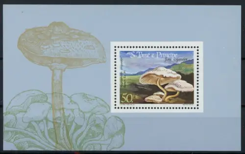 Sao Tomé Principe Block 161 postfrisch Pilze #JO649