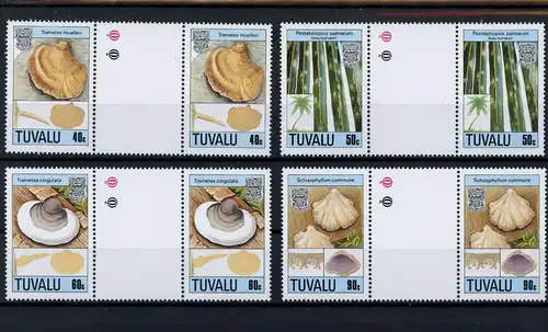 Tuvalu Paare 518-521 mit ZS postfrisch Pilze #JO656