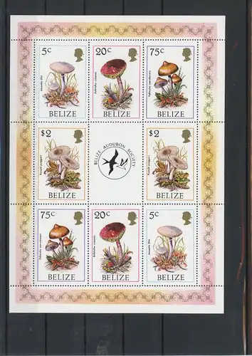 Belize Kleinbogen 930-933 postfrisch Pilze #JO679