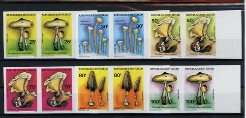 Tschad Paare 1092-1097 B postfrisch Pilze #JO658
