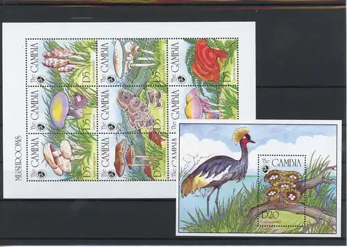 Gambia Klb. 1973-1981, Block 240 postfrisch Pilze #JO719