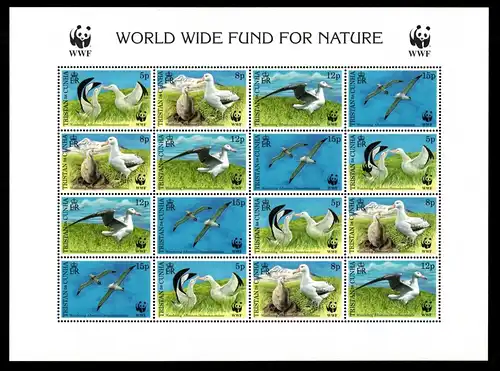 Tristan da Cunha 654-657 postfrisch WWF Kleinbogen #HL922