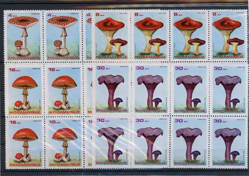 Mosambik Achterbögen 1057-1060 postfrisch Pilze #JO753