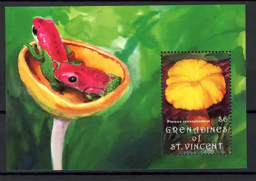 St. Vincent Grenadinen Block 107 postfrisch Pilze #JR642