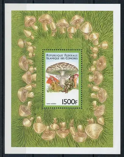 Komoren Block 419 postfrisch Pilze #JR677