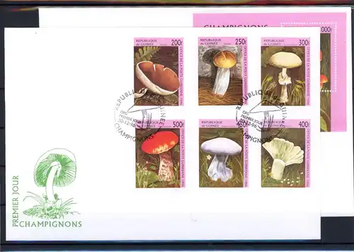 Guinea 1610-1615, Block 505 Pilze Ersttagesbrief/FDC #JR612