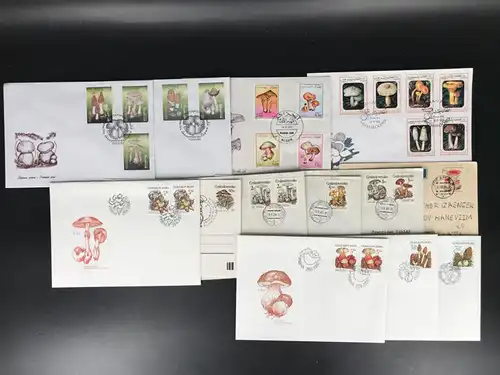 LOT „PILZE“ Marken gestempelt FDCs & gestempelte Briefe #JR631