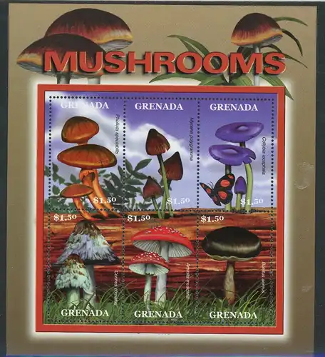 Grenada KB mit 4082-4087 postfrisch Pilze #JR698