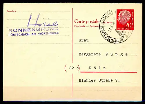 Bund Ganzsache P 34 A gestempelt #JR732