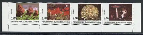 Äquatorial-Guinea 4er Streifen 1833-1836 postfrisch Pilze #JR746