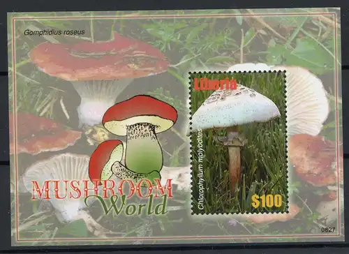Liberia Block 544 postfrisch Pilze #JR767