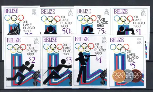 Belize 443-450 B postfrisch Olympia 1980 Moskau #JR846