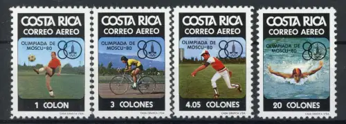Costa Rica 1065-1068 postfrisch Olympia 1980 Moskau #JR915