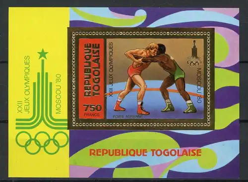 Togo Block 153 B postfrisch Olympia 1980 Lake Placid #JR934