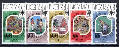 Nicaragua 2080-2084 b postfrisch Olympia 1980 Lake Placid / Moskau #JR957