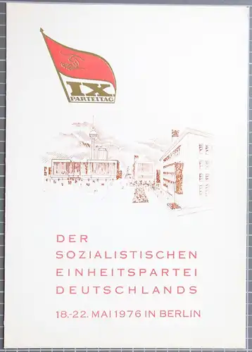 DDR Block 45 u.a. auf Brief Erstagsblatt Parteitag #JQ155