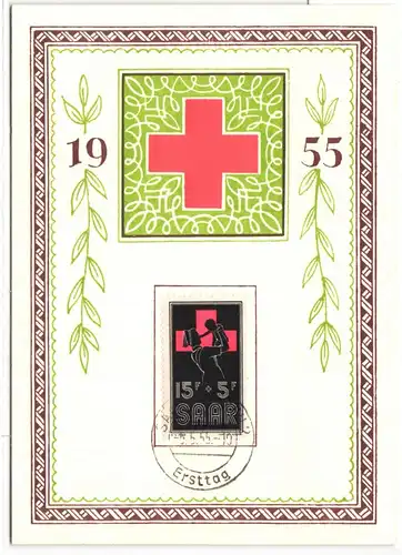 Saarland 360 auf Ausstellungskarte Rotes Kreuz #JQ119