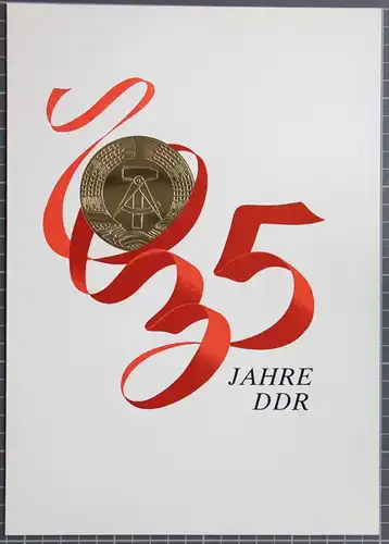 DDR Block 77 u.a. auf Brief Erstagsblatt 35 Jahre DDR #JQ161