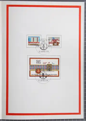 DDR Block 77 u.a. auf Brief Erstagsblatt 35 Jahre DDR #JQ161
