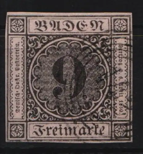 Baden 4 gestempelt gut geschnitten #JQ231