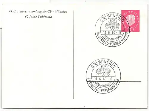 BRD Bund PP 10/1 als Ganzsache München #JQ307