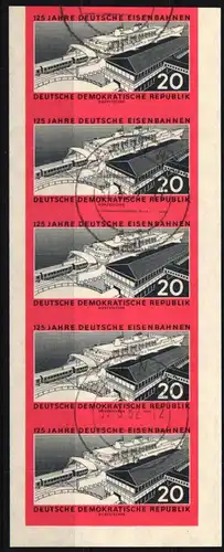 DDR 805 B gestempelt 5er Streifen #JQ363