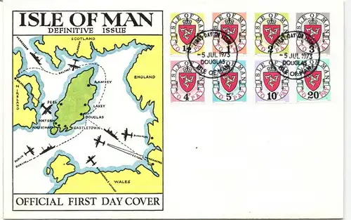 Isle of Man P1/8 als Ersttagsbrief #JP790