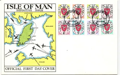 Isle of Man P1/8 als Ersttagsbrief #JP790