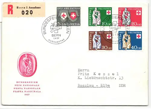 Schweiz 641-645 als Ersttagsbrief #JP783