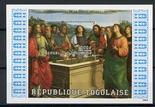 Togo Block 259 postfrisch Raffael, Kunst #JS027
