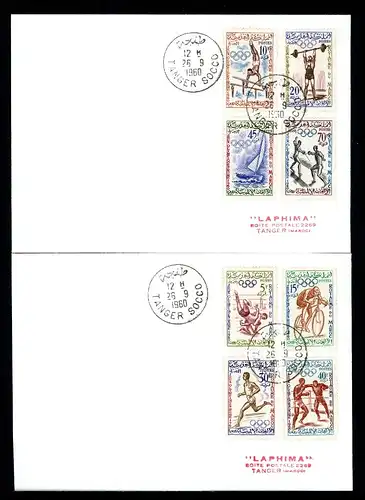 Marokko 462-469 Tanger, Olympia 1960 Rom Ersttagesbrief/FDC #JS121