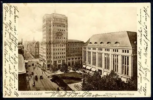 AK Düsseldorf Heinrich-Heine-Alle mit Wilhelm-Marx-Haus 1928 #JS185