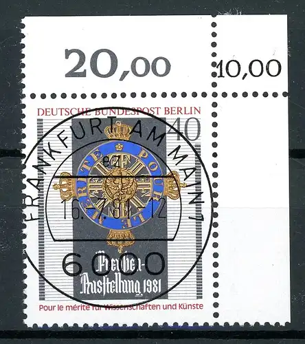 Berlin 648 KBWZ gestempelt Frankfurt #JS439