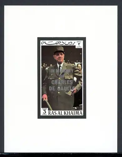 Ras al Khaima Ministerblock 681 postfrisch de Gaulle #JS468