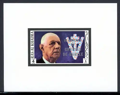 Ras al Khaima Ministerblock 682 postfrisch de Gaulle #JS467