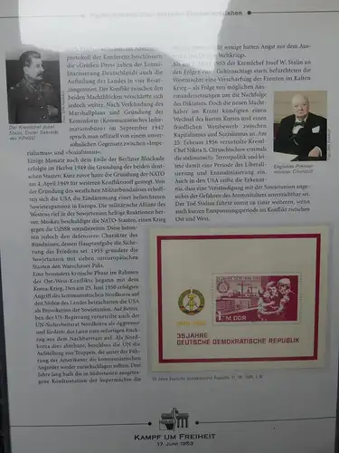 Themensammlung Kampf um Freiheit im Deutsche Post Vordruck #LY071