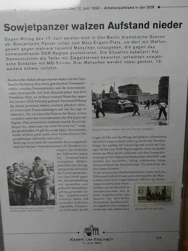 Themensammlung Kampf um Freiheit im Deutsche Post Vordruck #LY071