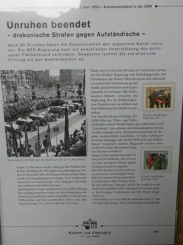 Themensammlung Kampf um Freiheit im Deutsche Post Vordruck #LY071