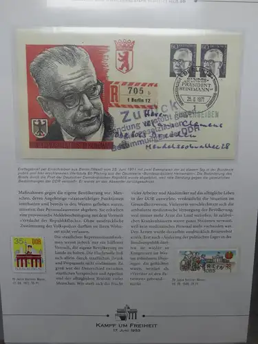 Themensammlung Kampf um Freiheit im Deutsche Post Vordruck #LY071