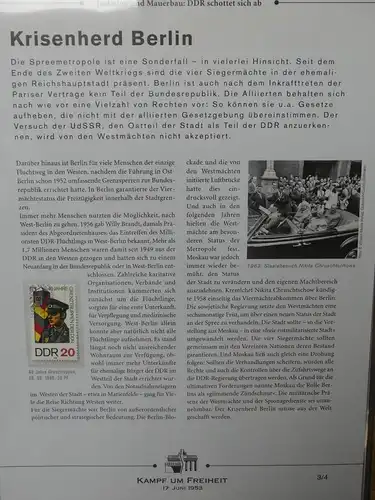 Themensammlung Kampf um Freiheit im Deutsche Post Vordruck #LY071