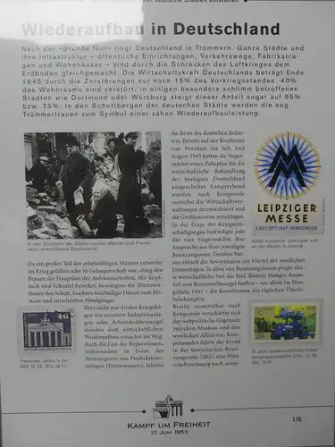 Themensammlung Kampf um Freiheit im Deutsche Post Vordruck #LY071