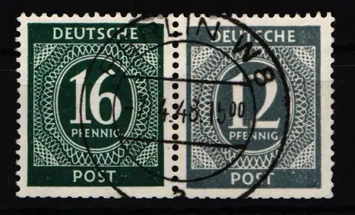 Alliierte Besetzung W 158 gestempelt mit Minutenstempel von Rohrpost #JS633