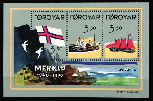 Färöer Block 4 postfrisch #JQ586
