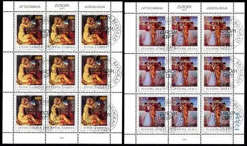 Jugoslawien Kleinbögen 2603-2604 Cept Ersttagssonderstempel #JS579