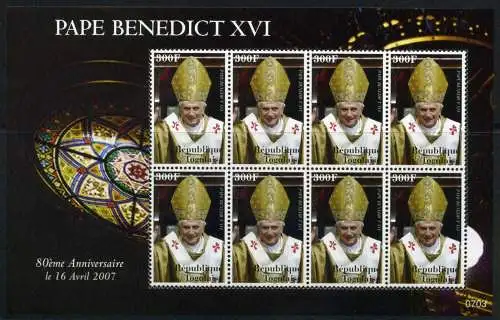 Togo Kleinbogen 3369 postfrisch Papst #JS577