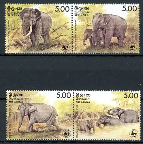 Sri Lanka 753-56 postfrisch Elefanten #JS581