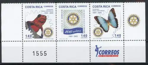 Costa Rica Dreierstreifen 1609-1611 postfrisch Rotary #JT740